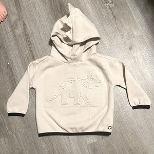 Gap Neutral Cream Dinosaur Hoodie - Like New | Toddler 12-18M